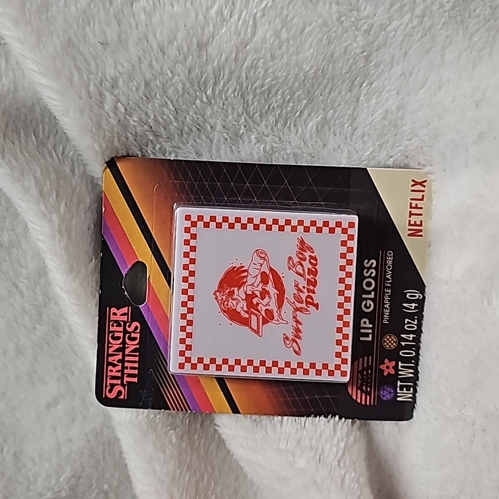 Stranger Things Surfer Boy Pizza Pineapple Lip Gloss by Tasty Cosmetics